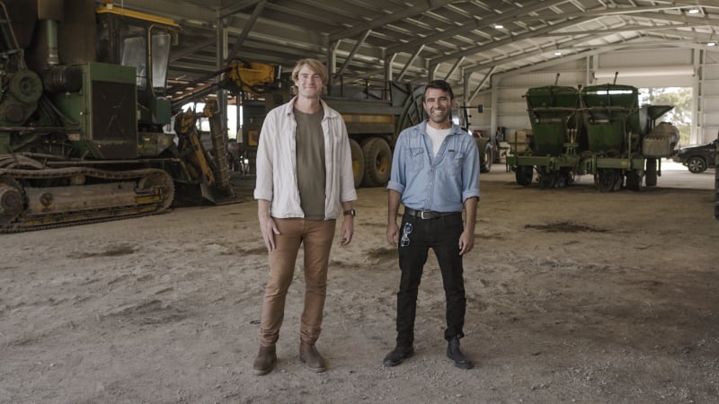 Brendan Collins (left) and Mariano Alvarez founded Avalo in 2020 with the goal of using AI-driven crop breeding to develop more resilient and sustainable crops.