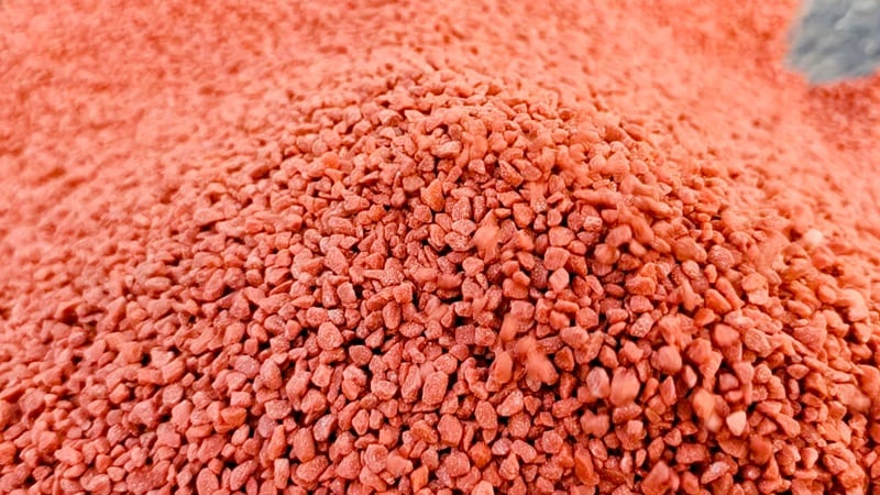 A pile of potash fertilizer