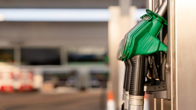 A gas station fuel pump