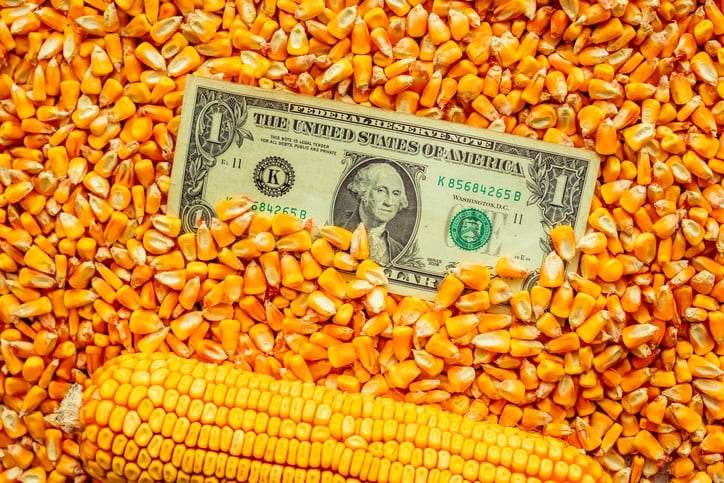Tumbling corn prices