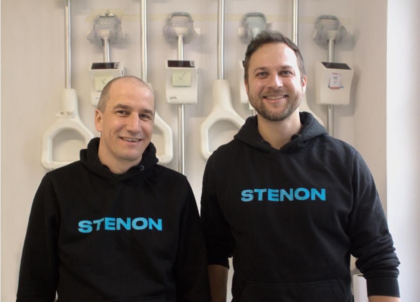 Stenon founder and CEO Niels Grabbert, right, is taking technology originally developed to detect cancer biomarkers and applying it to one of agriculture’s toughest challenges: measuring nitrogen in soil.