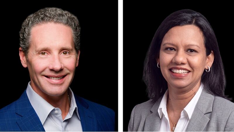 Pictured left to right: Damon Audia and Indira Agarwal