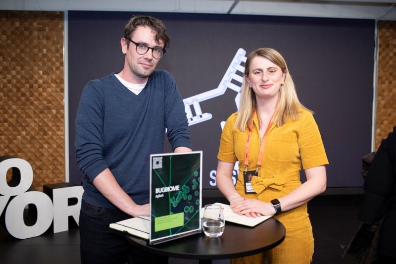 BugBiome’s co-founders Chris Mosedale (CTO) and Dr Alicia Showering (CEO)