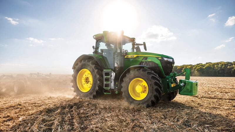 A John Deere tractor