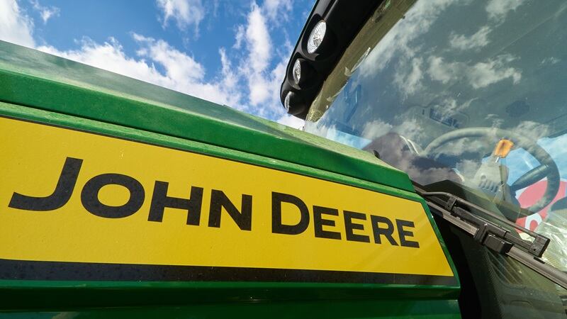 A John Deere tractor